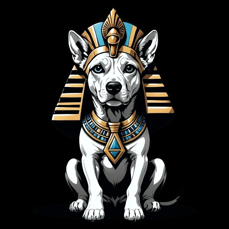 Chien Pharaon Chien Égypte Pyramide Cadeau