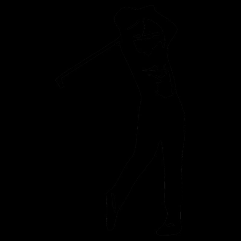 Golfer's silhouette
