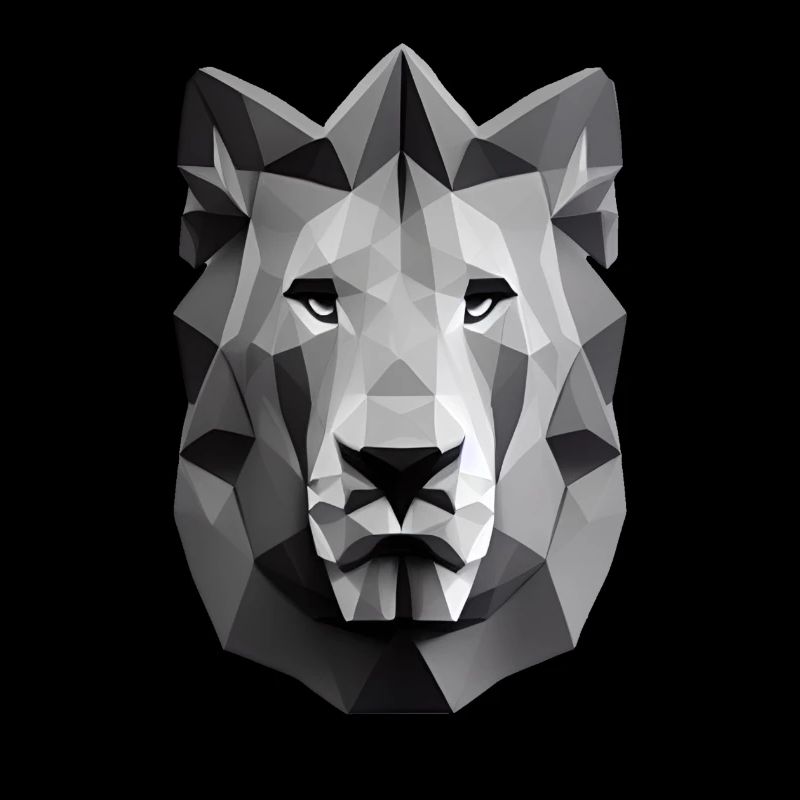 Polygon Design Löwe Tierkopf