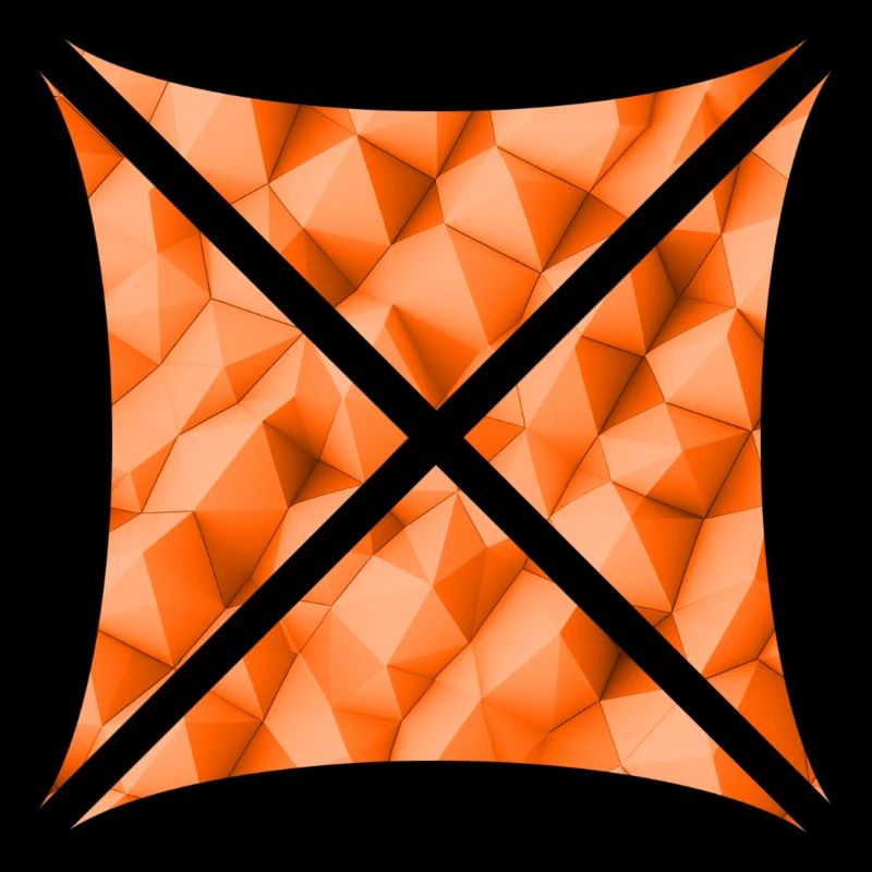 Abstraktes Polygon Design orange