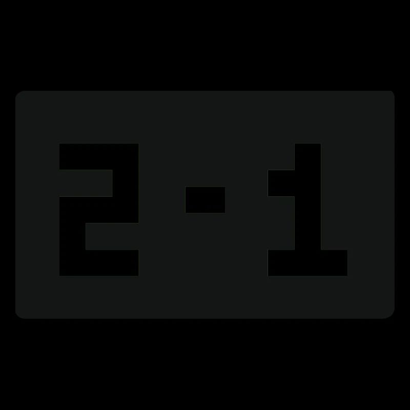 Retrogaming Score de jeu 2 à 1 Gagné Pixelig