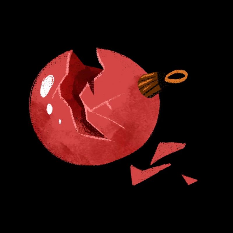 Weihnachtskugel Missgeschick