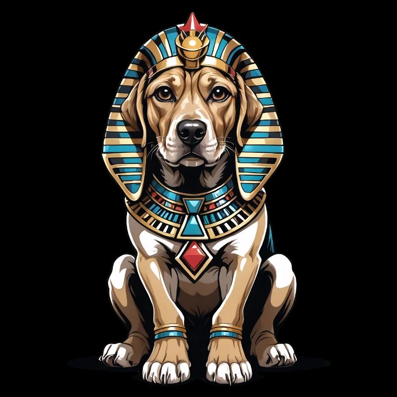 Chien Pharaon Chien Égypte Pyramide Cadeau