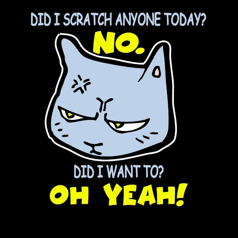 Sarcastic Funny Cat Scratched Today Cat