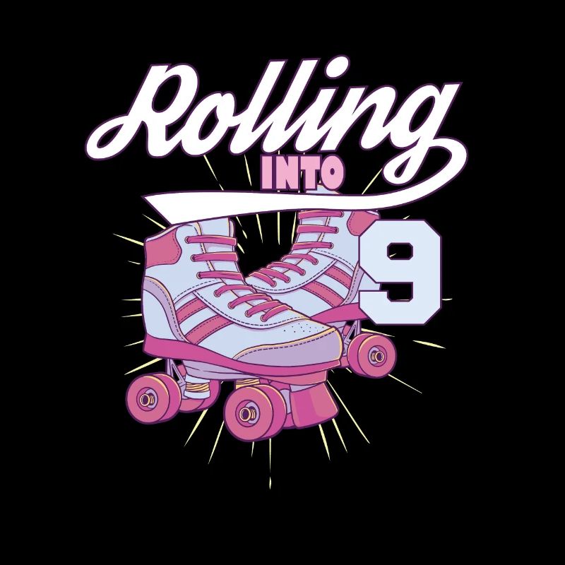 Rolling Into 9 Roller Skating Birthday Party