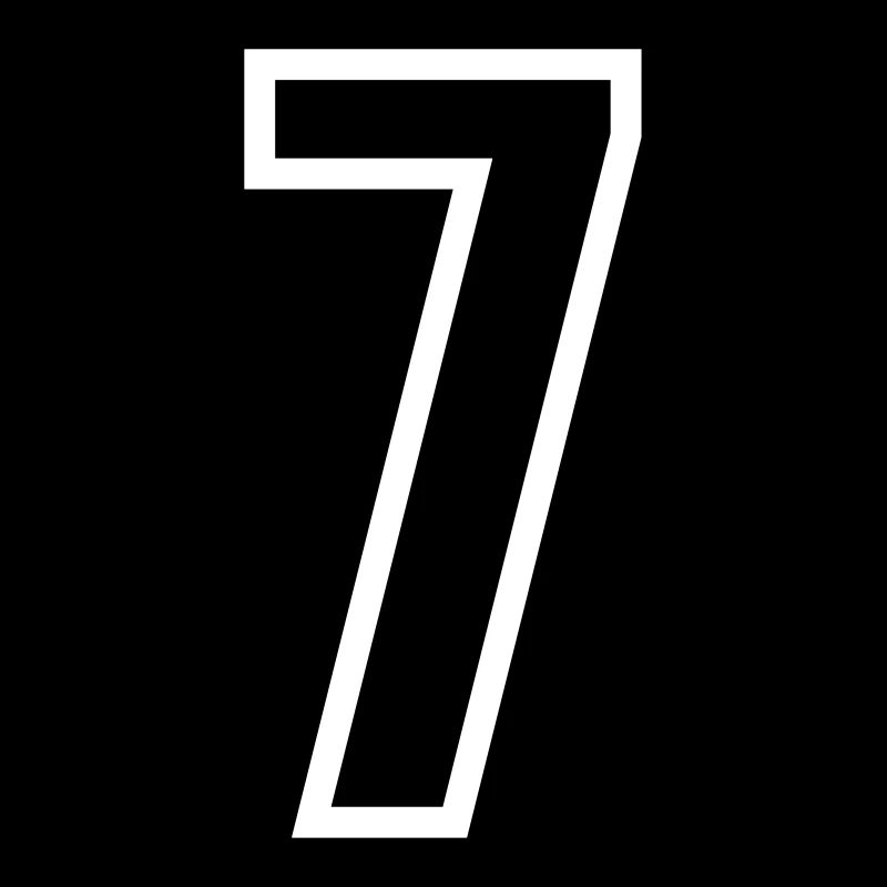 7 - Numéro 7 - Maillot numéro bicolore changement de couleur