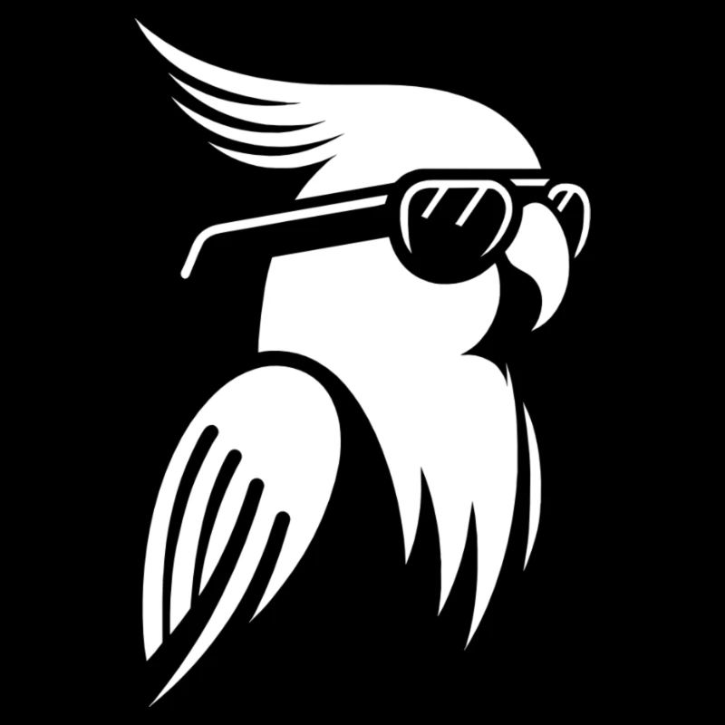 Perruche avec des lunettes de soleil cool