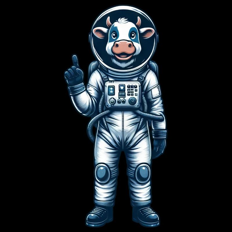 Astronaute, Vache, Espace, Cosmonaute, Univers