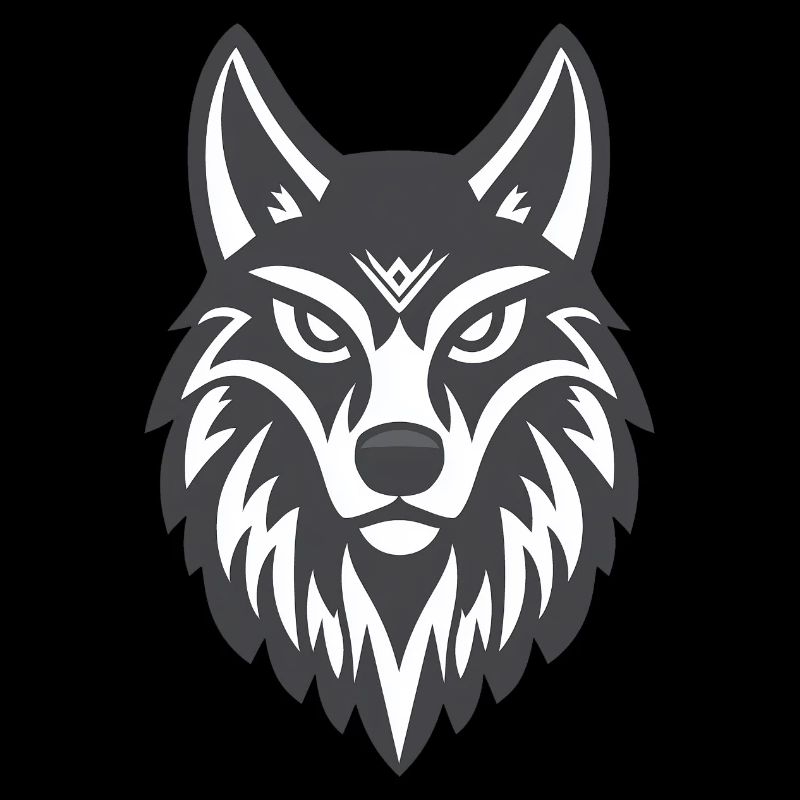 Wolf Emblem, Wolf Head, Norse Icon