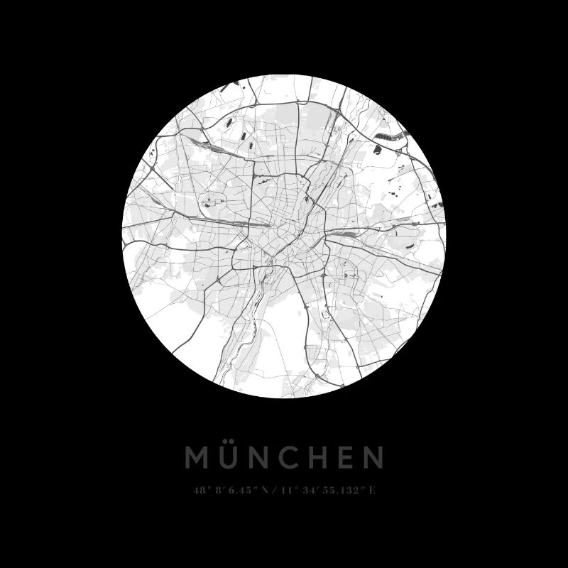 Munich Bavaria map city map citymap map