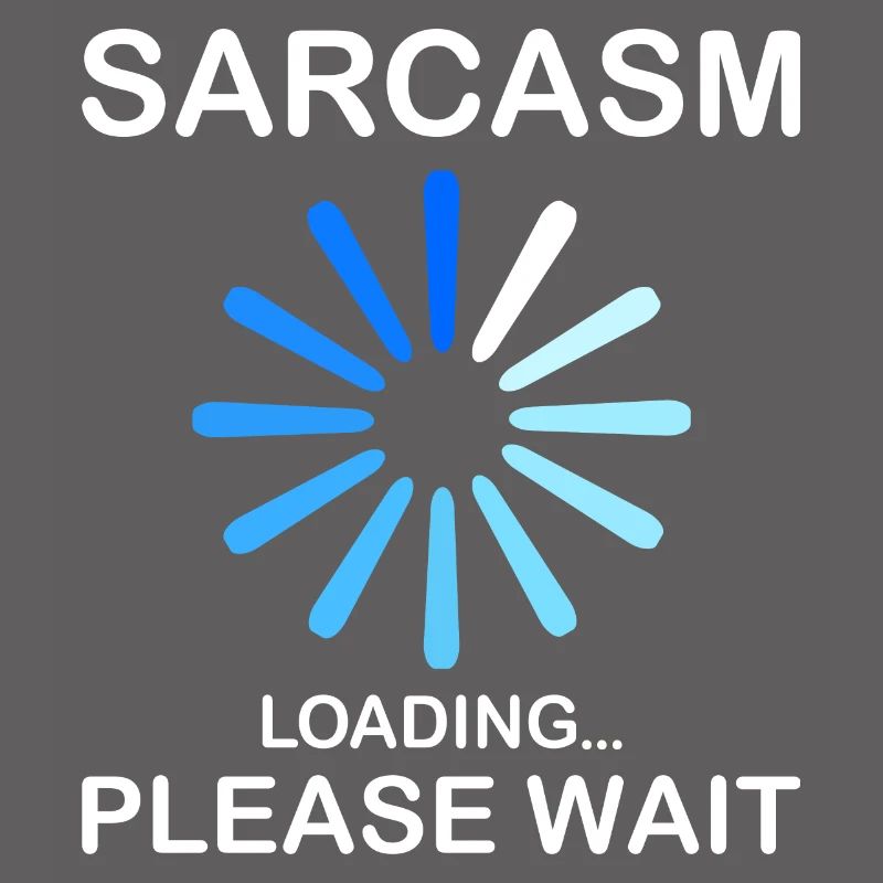 Sarkasmus Sarcasm Loading Please Wait Funny