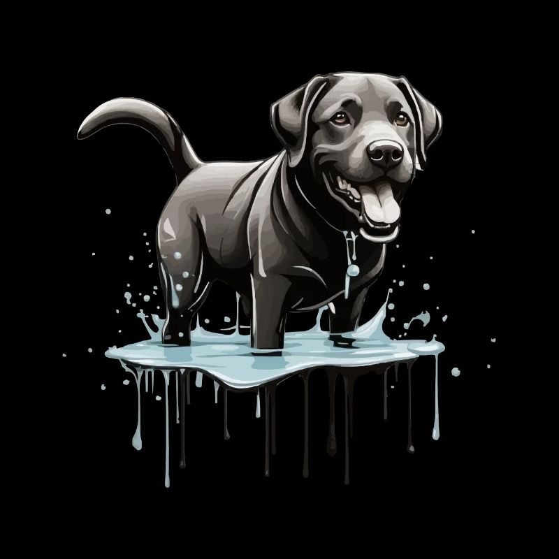 SÜßER SCHWARZER LABRADOR