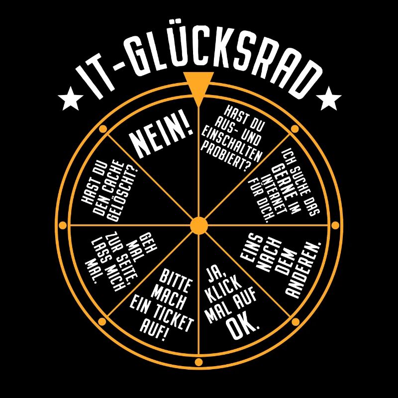 IT Support Glücksrad Service Desk IT Helpdesk Nerd