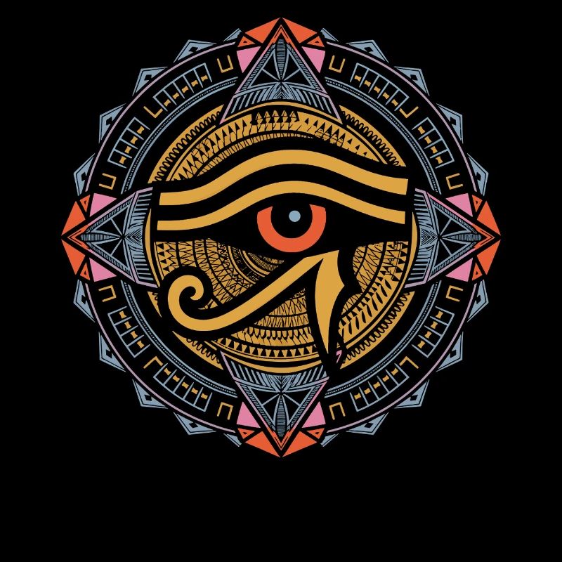 Mandala de l’Oeil de Râ | Art égyptien psychédélique
