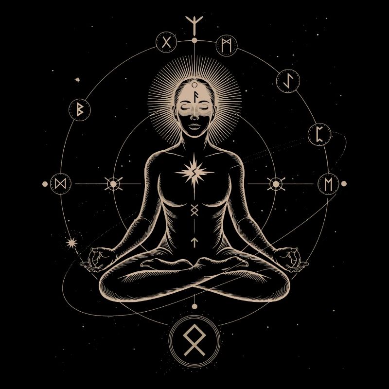 Runic Astral Alignment | Meditative Art Print