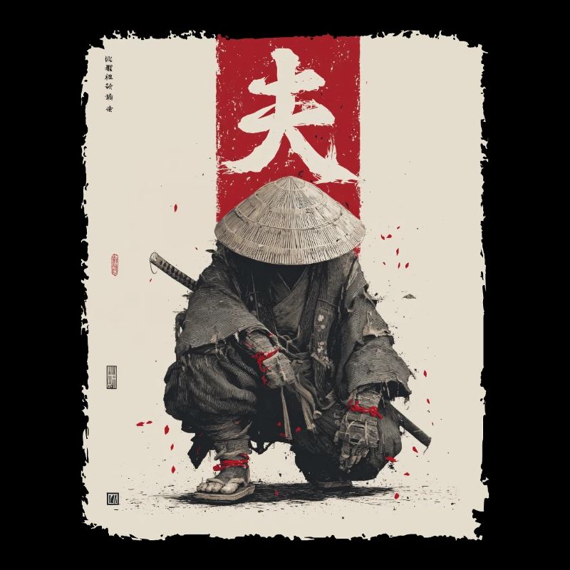 Épée de samouraï, guerrier japonais, combattant ninja