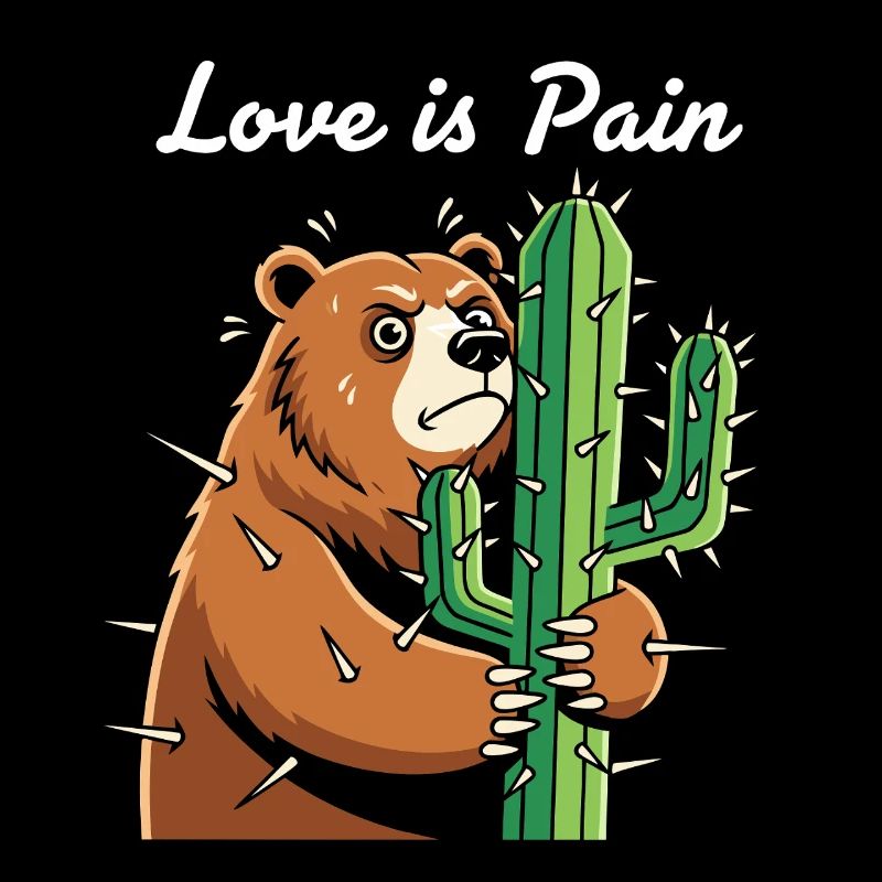Bear hugging cactus pain