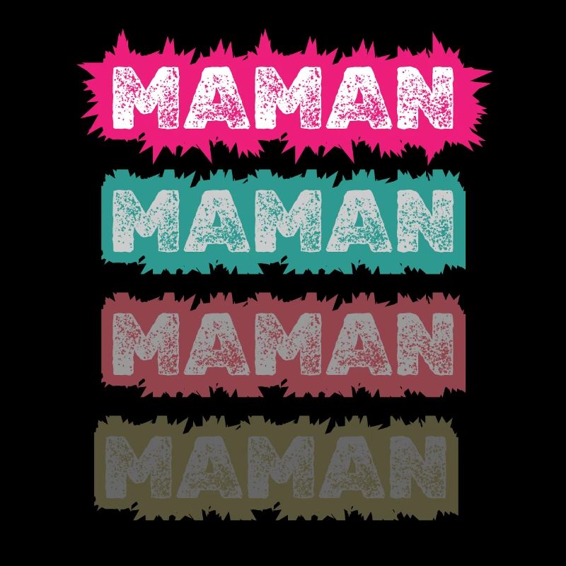 Maman Vintage Coloré – Design Pop Rétro pour Mère