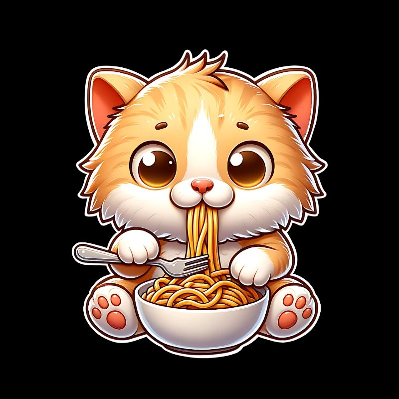 Pâtes spaghettis chaton
