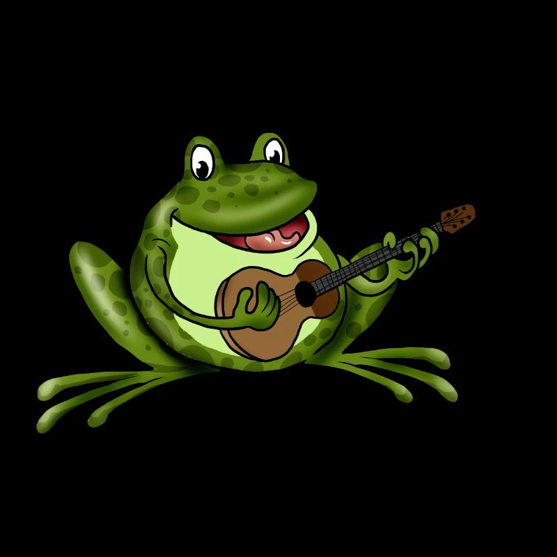 Frosch mit Gitarre