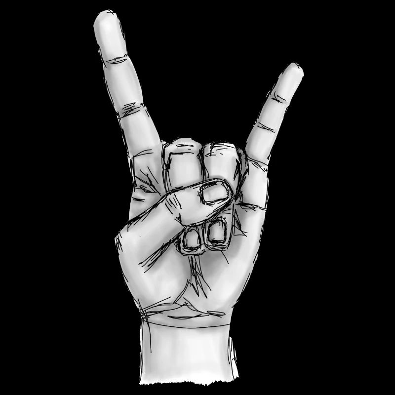 Metalhand schattiert