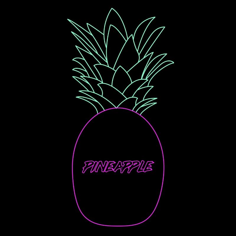 Ananas Neon Retro 80s Geschenk