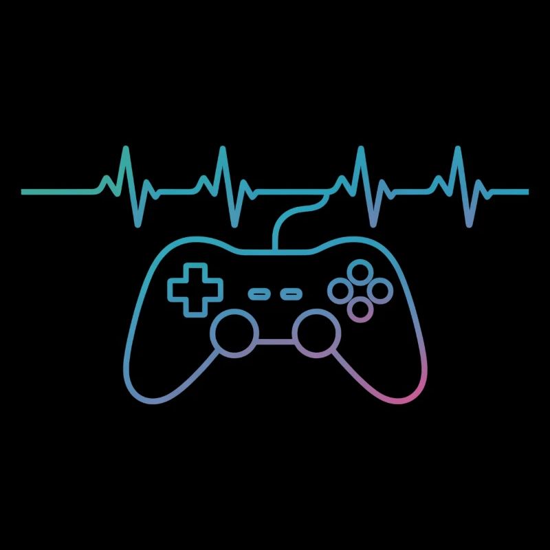 Gaming Herzschlag Controller Motiv
