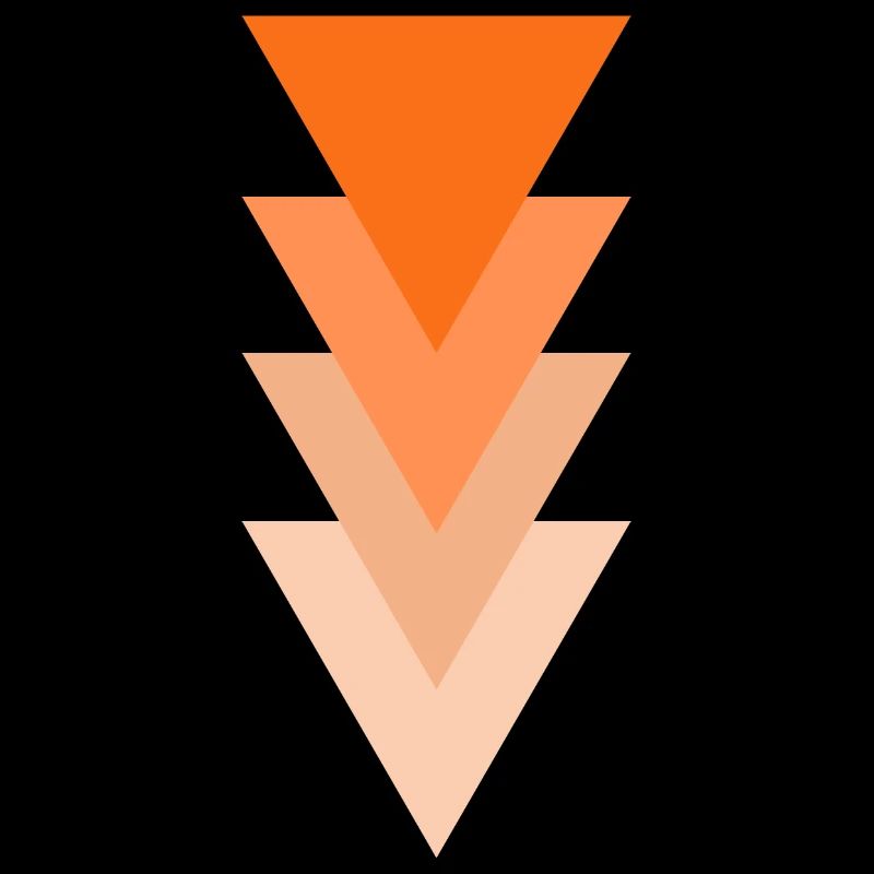 triangle de nuances de la couleur orange
