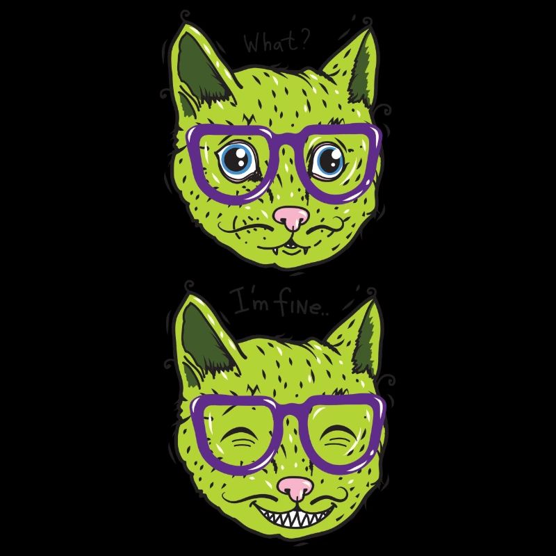 chat végétalien se sent bien