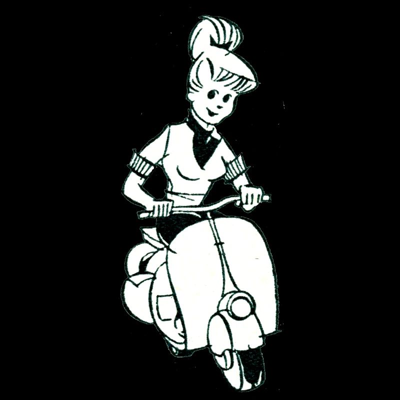 Roller, Scooter, Retro, Vintage, Führerschein