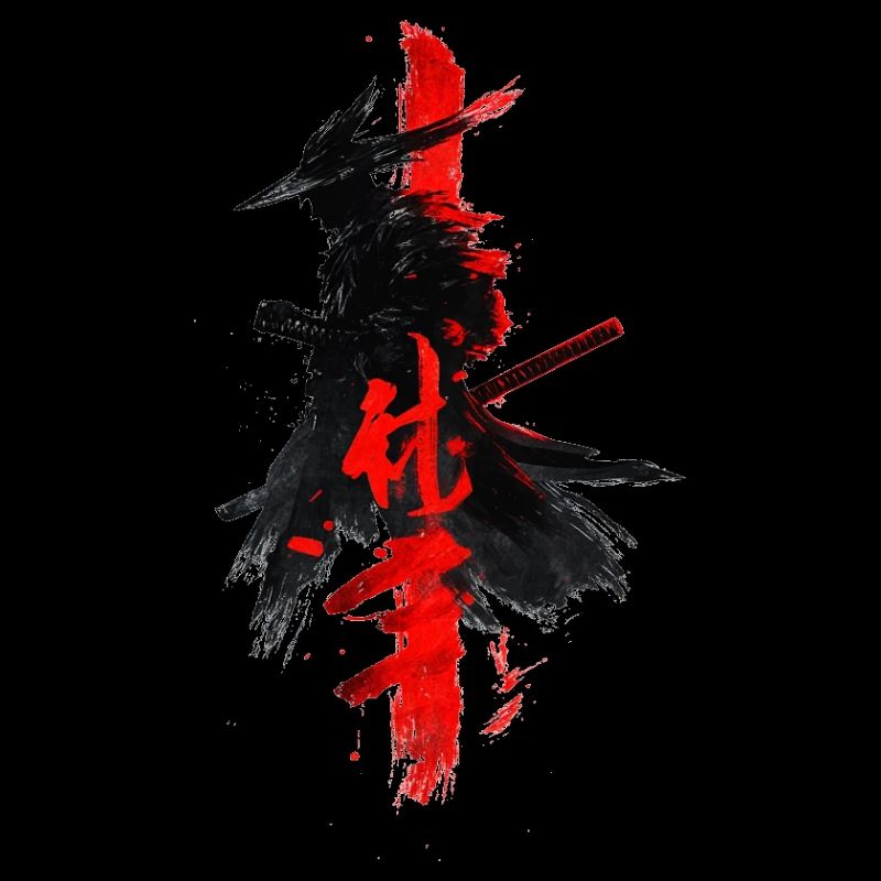 Samurai Japan Krieger Geschenk Asien Blutmond