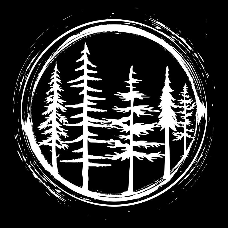 Silhouette de la forêt circulaire