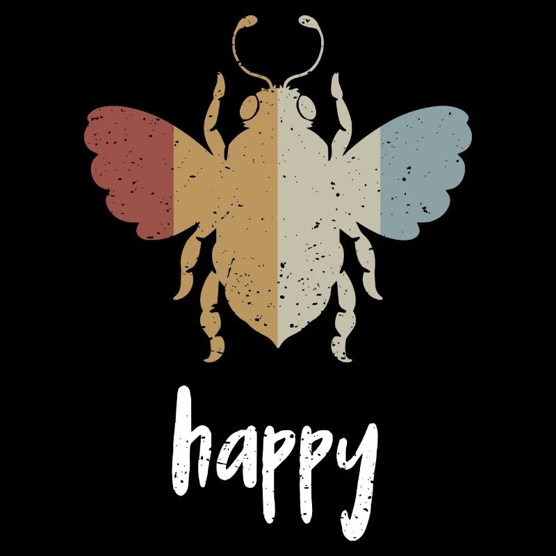 Rétro Bee Happy Biene Be Happy