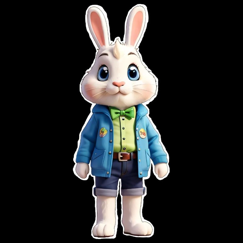 Lapin de Pâques debout