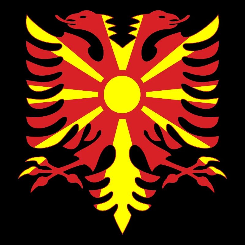 Macédoine Albanie Drapeau