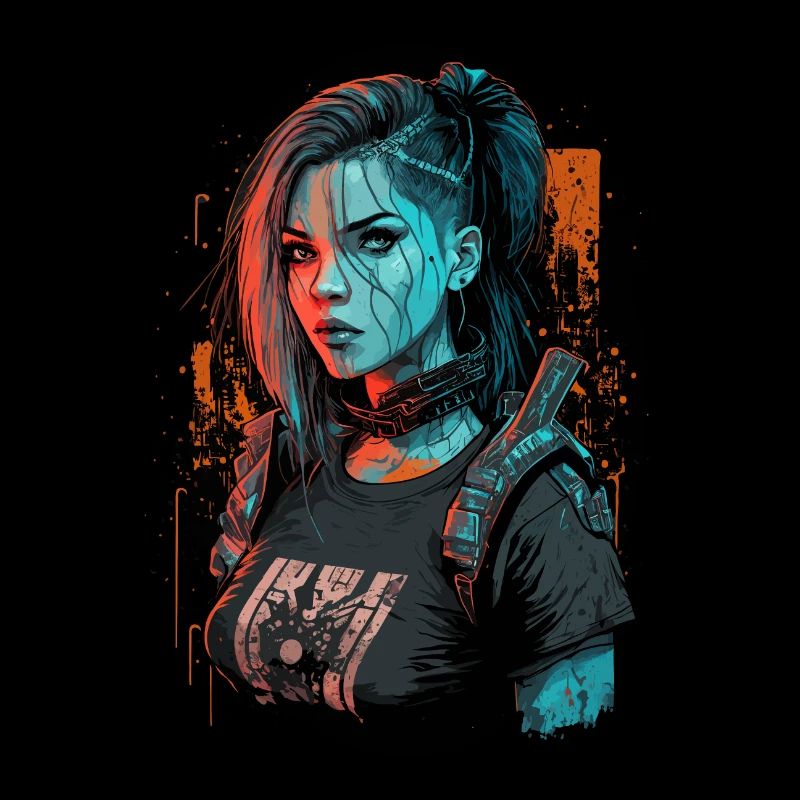 Erstaunliche digitale Illustration eines atemberaubenden Punk