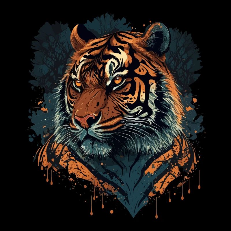 Flaches Tiger-Design
