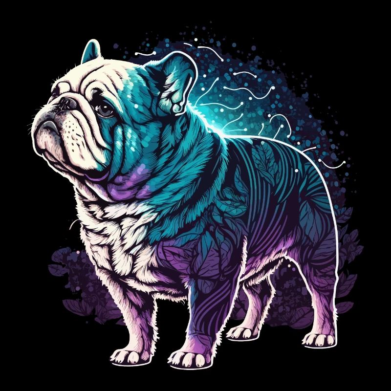 Bouledogue feuillu Vaporwave