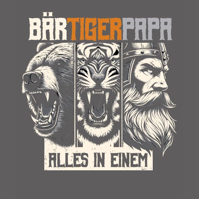 Bärtigerpapa Bär Tiger Mann Geschenk Bart Sprüche