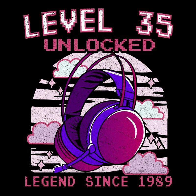 35th Birthday - 35 Years Level 35 Unlocked