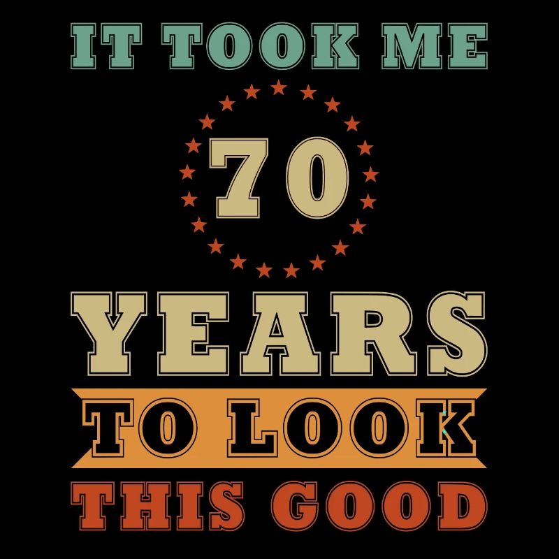 70th Birthday Gift Retro Seventy 70 Years Loo