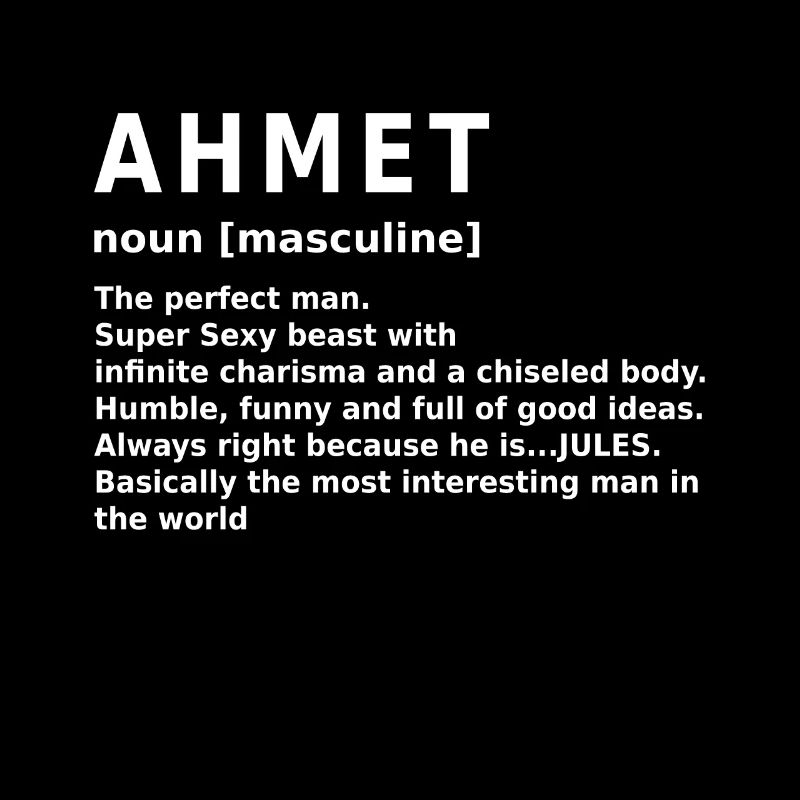 Conception du nom Ahmet