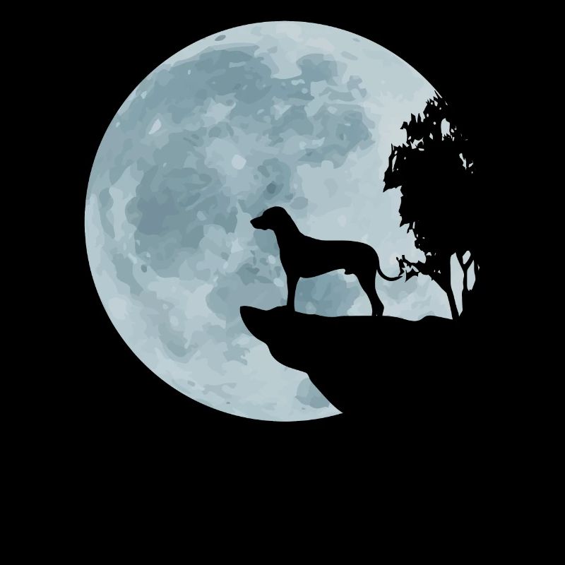 Cadeau de pleine lune de chasse pour chien Rhodesian Ridgeback