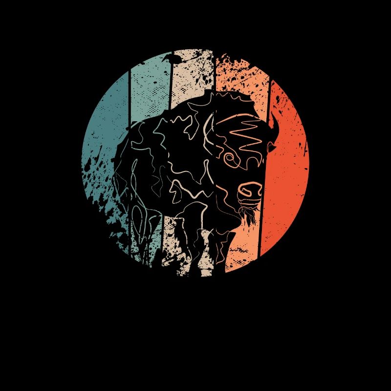 Bison bison vintage
