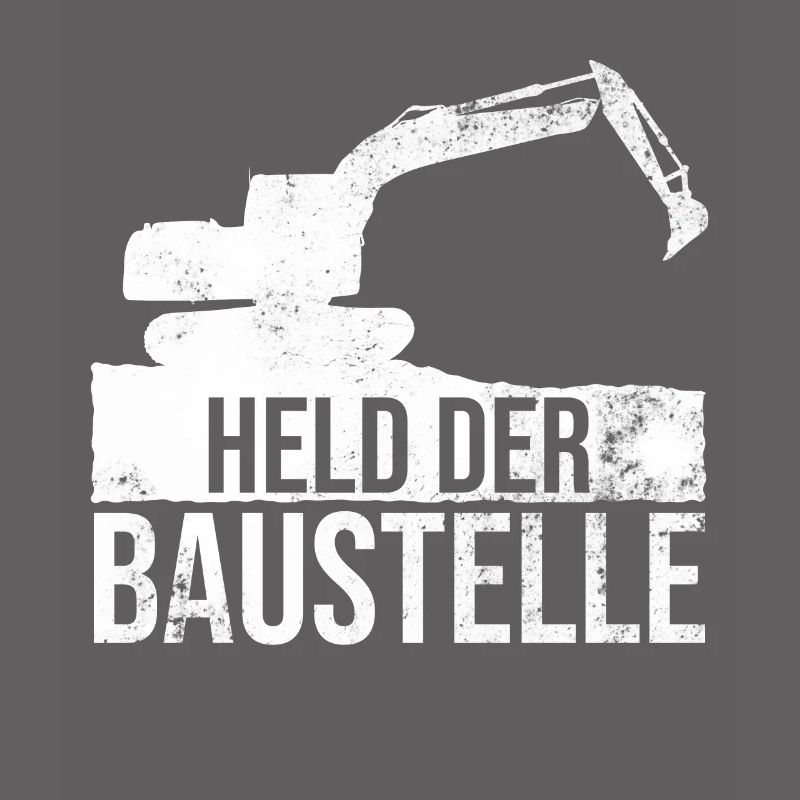 Held der Baustelle Baggerfahrer Bauarbeiter