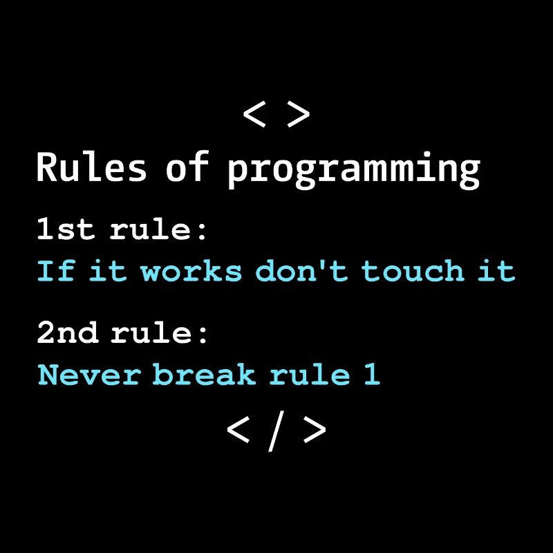 Règles de programmation