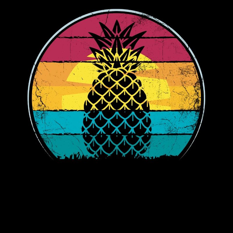 Pineapple retro design For beach lovers Pineapple