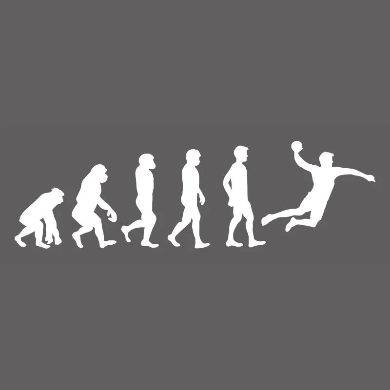 Handball Evolution Entwicklung Handballer Geschenk