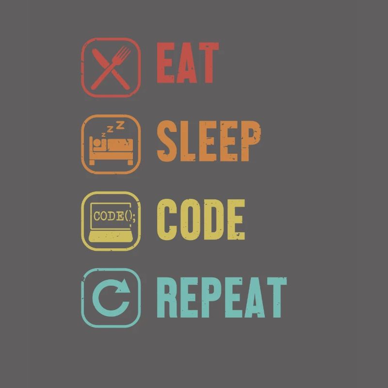 Eat Sleep Code Repeat Software Engineer Coder