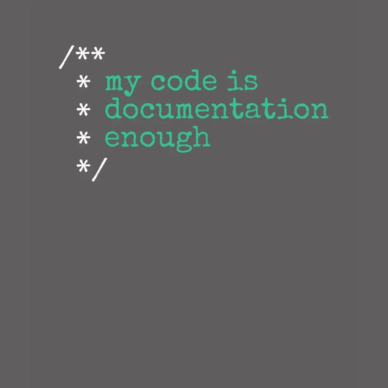 Mon code est assez documenté développeur